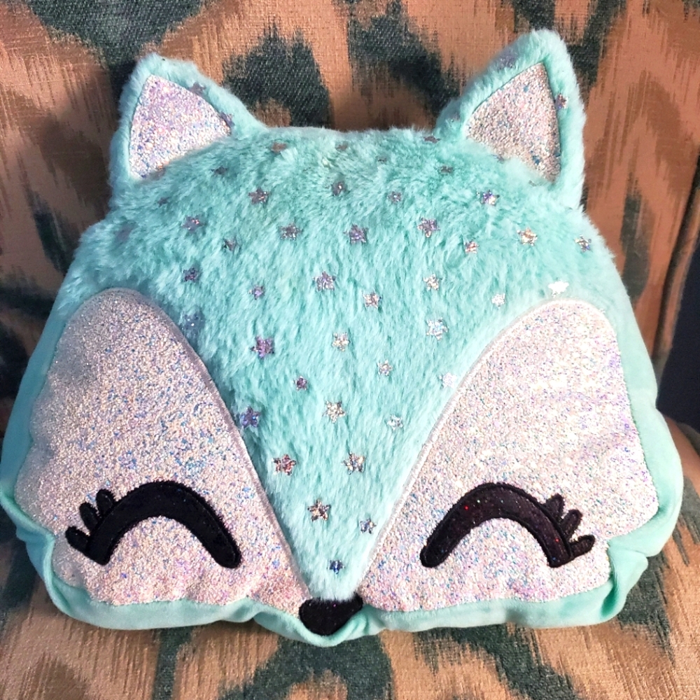 Trixie the Fox Soft Pillow - Mint